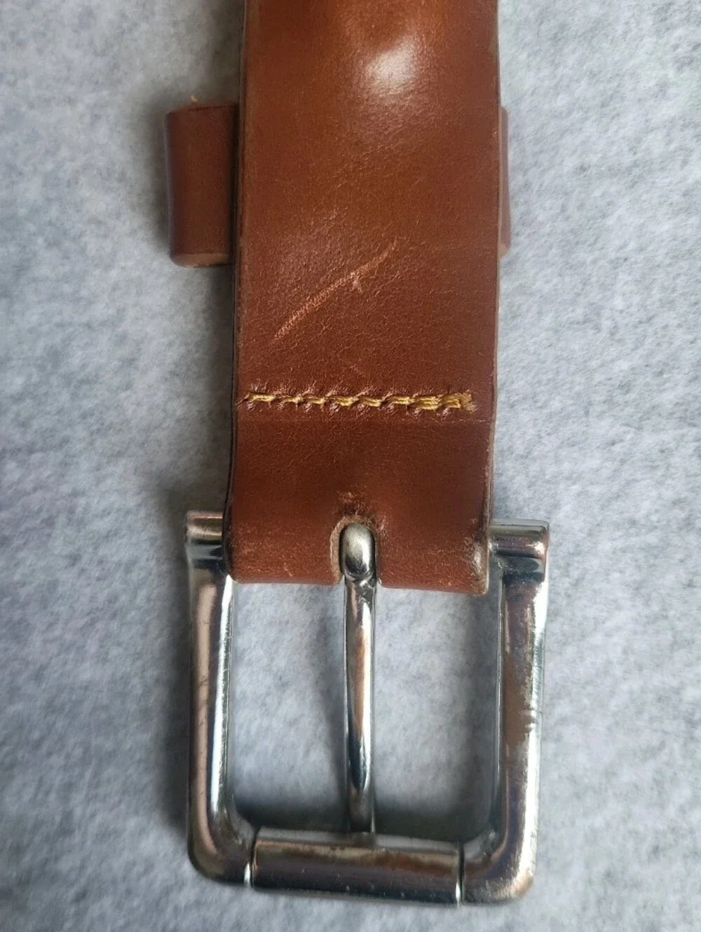 Johnston & Murphy Belt Mens 38 Black Brown Stainless Steel Buckle 75-6996 USA